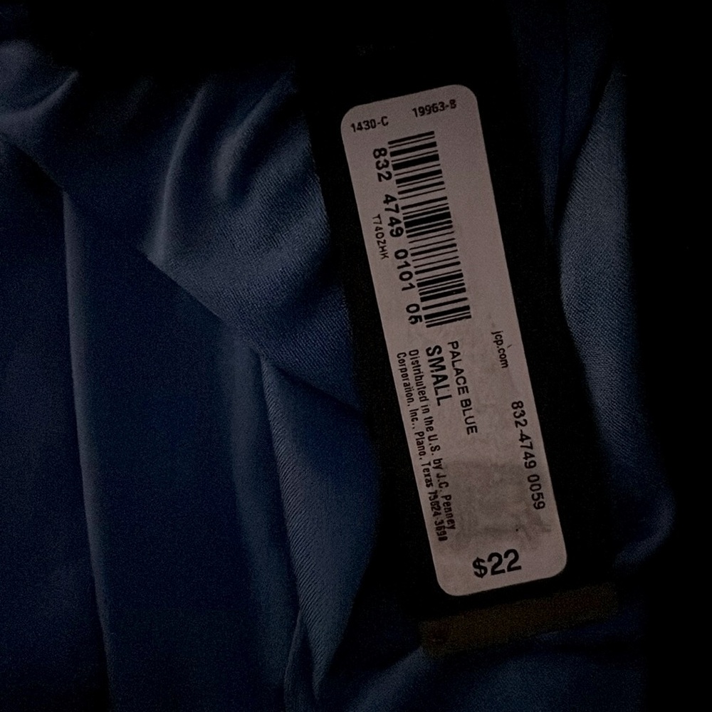 Worthington Blue Draped Blouse - Picture 4 of 4